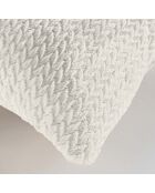 Coussin Déhoussable (45 x 45 cm) Flanela Naturel, Flanelle Relief Unie