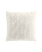 Coussin Déhoussable (45 x 45 cm) Flanela Naturel, Flanelle Relief Unie