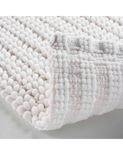 Tapis de Bain (50 x 80 cm) Voltis Blanc, Coton Fils Chenille