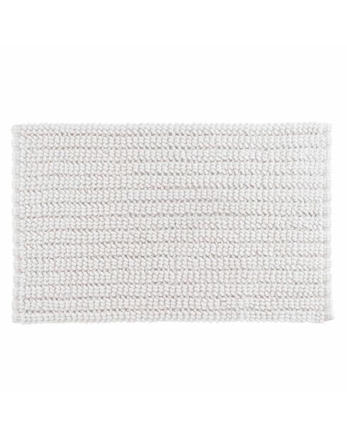 Tapis de Bain (50 x 80 cm) Voltis Blanc, Coton Fils Chenille