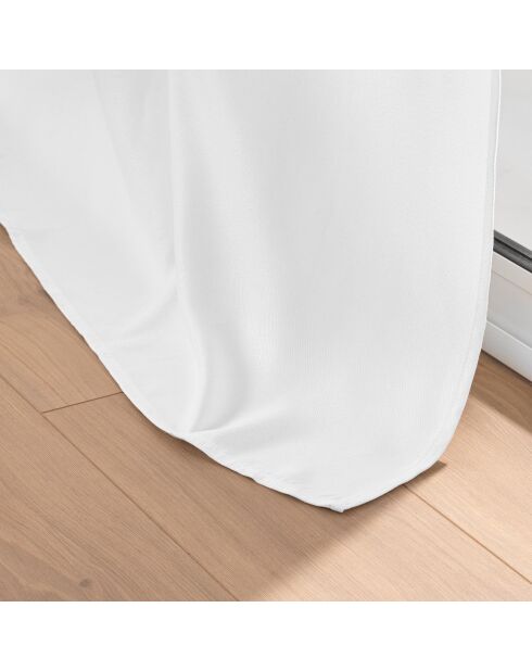 Rideau à Oeillets (135 x 240 cm) Chinea Blanc, Occultant Chambray Uni
