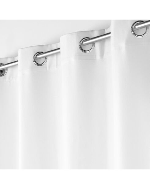 Rideau à Oeillets (135 x 240 cm) Chinea Blanc, Occultant Chambray Uni