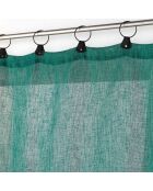 Voilage à Anneaux (140 x 280 Cm) Linka Emeraude, Voile Tissé