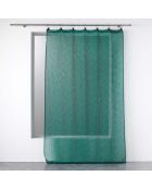 Voilage à Anneaux (140 x 280 Cm) Linka Emeraude, Voile Tissé