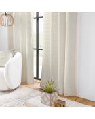 Rideau à Oeillets (140 x 260 cm) Swing Naturel, Flanelle Relief Unie