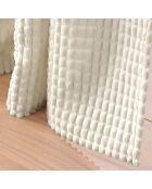 Rideau à Oeillets (140 x 260 cm) Swing Naturel, Flanelle Relief Unie
