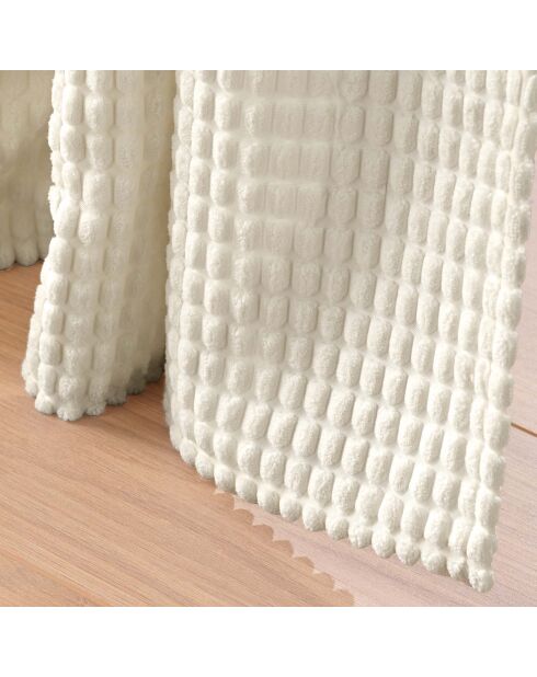 Rideau à Oeillets (140 x 260 cm) Swing Naturel, Flanelle Relief Unie