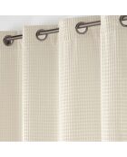 Rideau à Oeillets (140 x 260 cm) Swing Naturel, Flanelle Relief Unie