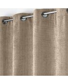 Rideau à Oeillets (140 x 260 cm) Leo Sable, Velours Chenille