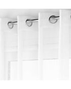 Carlino naturale trasparente con occhielli ad ampia larghezza (400 x 240 cm), velo strutturato