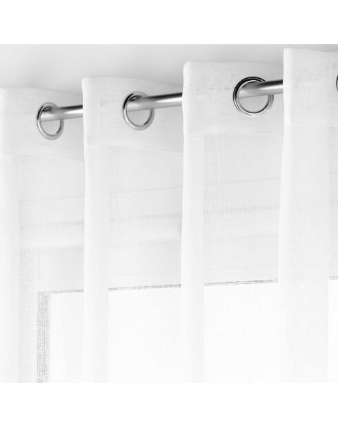 Carlino naturale trasparente con occhielli ad ampia larghezza (400 x 240 cm), velo strutturato