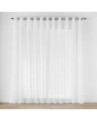 Carlino naturale trasparente con occhielli ad ampia larghezza (400 x 240 cm), velo strutturato