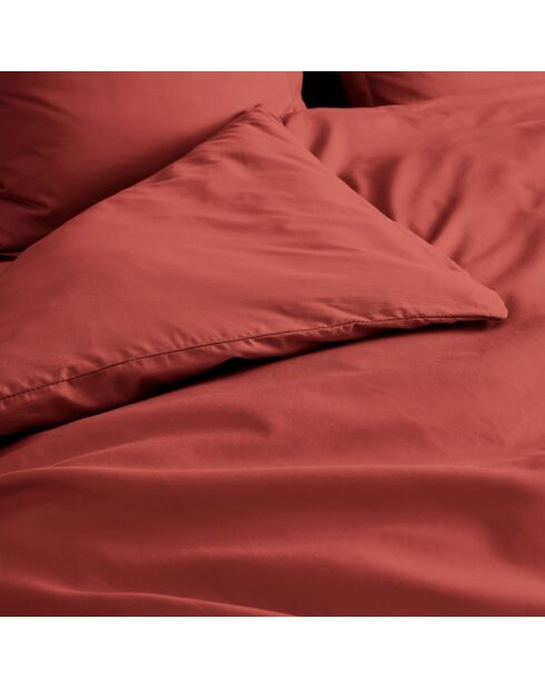 Housse de couette en PercalePercaline terracota