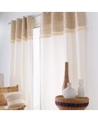 Rideau à Oeillets (140 x 240 cm) Cirrus Naturel, Coton / Polyester avec Top
