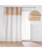 Rideau à Oeillets (140 x 240 cm) Cirrus Naturel, Coton / Polyester avec Top