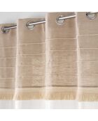 Rideau à Oeillets (140 x 240 cm) Cirrus Naturel, Coton / Polyester avec Top