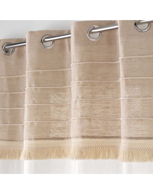 Rideau à Oeillets (140 x 240 cm) Cirrus Naturel, Coton / Polyester avec Top