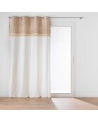 Rideau à Oeillets (140 x 240 cm) Cirrus Naturel, Coton / Polyester avec Top
