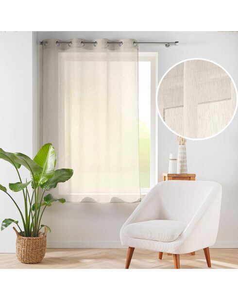 Voilage à Oeillets (140 x 180 cm) Carlin Lin, Voile Tissé