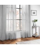 Voilage à Oeillets (140 x 240 Cm) Carlin Gris, Voile Texturé