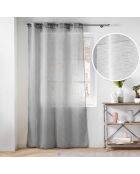 Voilage à Oeillets (140 x 240 Cm) Carlin Gris, Voile Texturé