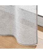 Voilage à Oeillets (140 x 240 Cm) Carlin Gris, Voile Texturé