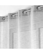 Voilage à Oeillets (140 x 240 Cm) Carlin Gris, Voile Texturé