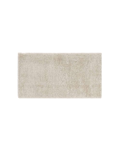 Tapis rectangle shaggy uni Tango naturel - 60x110 cm