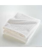 Plaid (180 x 220 cm) Arya Natural, Reliefflanell