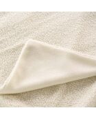 Plaid (180 x 220 cm) in lana naturale, tinta unita in boucle