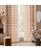 Rideau à Oeillets (140 x 240 cm) Ondine Noir, Polycoton Imprimé Métallisé