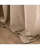 Rideau à Oeillets (140 x 260 cm) Winona Sable, Bouclette Unie