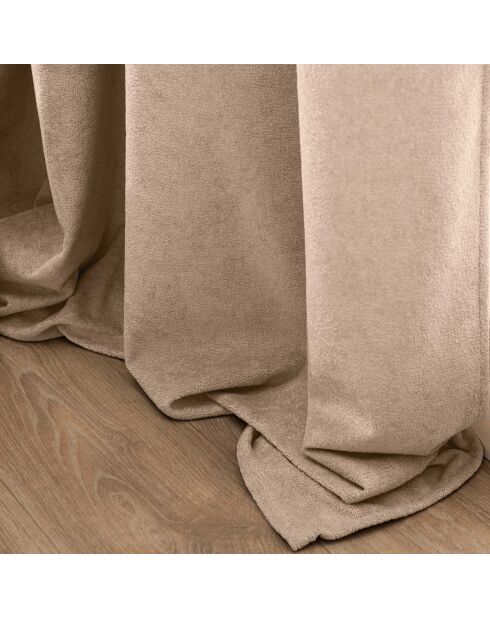 Rideau à Oeillets (140 x 260 cm) Winona Sable, Bouclette Unie