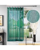 Voilage à Anneaux (140 x 280 Cm) Linka Emeraude, Voile Tissé