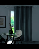 Rideau à Oeillets (135 x 240 cm) Chinea Gris, Occultant Chambray