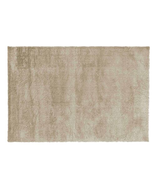 Tapis rectangle shaggy uni Tango taupe - 160x230 cm