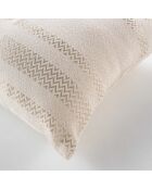 Cuscino rimovibile (40 x 40 cm) Doreline naturale, cotone jacquard e fili metallici