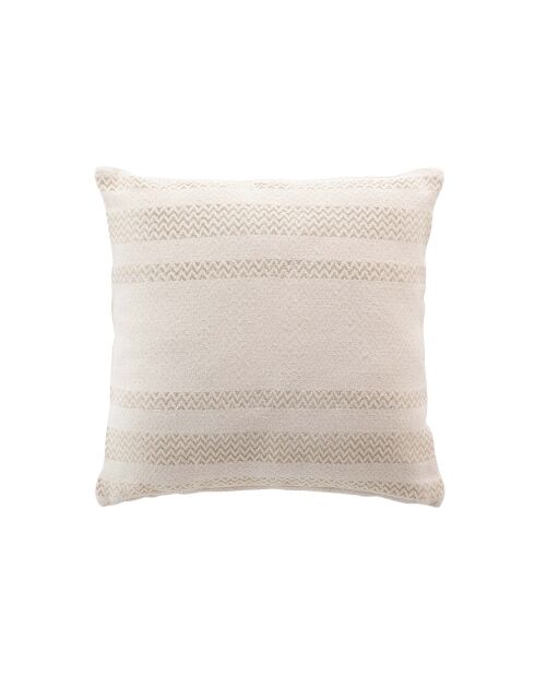 Cuscino rimovibile (40 x 40 cm) Doreline naturale, cotone jacquard e fili metallici