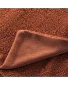 Plaid Wooly Terracotta (180 x 220 cm), tinta unita in boucle