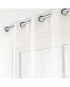 Carlino trasparente con occhielli (140 x 240 cm), naturale, velo testurizzato