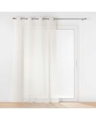 Carlino trasparente con occhielli (140 x 240 cm), naturale, velo testurizzato