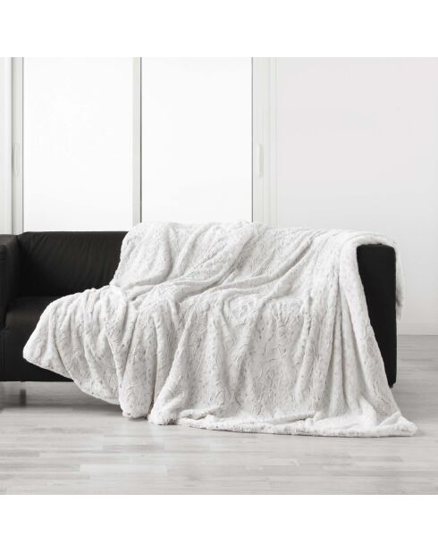 Calda coperta invernale (180 x 220 cm) Alaska Natural, pelliccia sintetica e sherpa