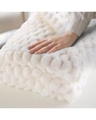 Calda coperta invernale (180 x 220 cm) Frosty Natural, pelliccia sintetica e sherpa