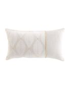 Coussin Déhoussable (30 x 50 cm) Maho Blanc, Polycoton Imprimé Métallisé