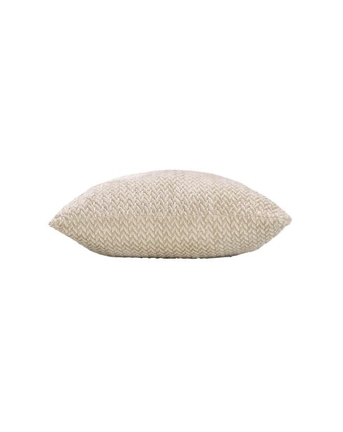 Coussin Déhoussable (45 x 45 cm) Flanela Beige, Flanelle Relief Unie
