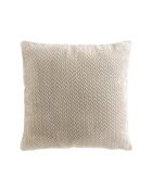 Coussin Déhoussable (45 x 45 cm) Flanela Beige, Flanelle Relief Unie