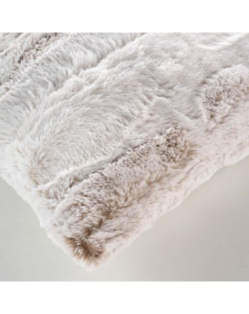 Cuscino rimovibile (45 x 45 cm) Lynx naturale, pelliccia sintetica/velluto