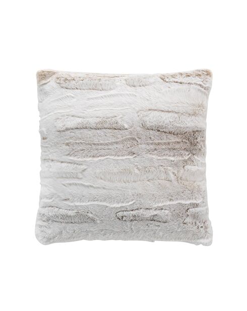 Cuscino rimovibile (45 x 45 cm) Lynx naturale, pelliccia sintetica/velluto