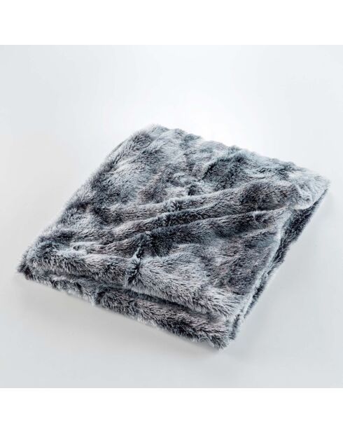 Coperta invernale calda (180 x 220 cm) grigio antartico, pelliccia sintetica