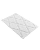 Badteppich (50 x 80 cm) Thais White, getuftete Baumwolle